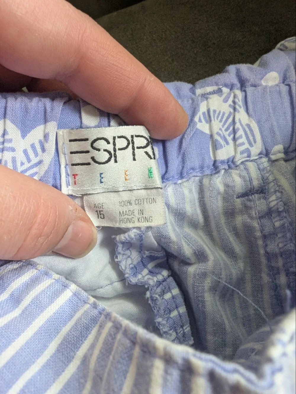 Esprit Vintage Teen Blue Pinstripe Shorts Size S